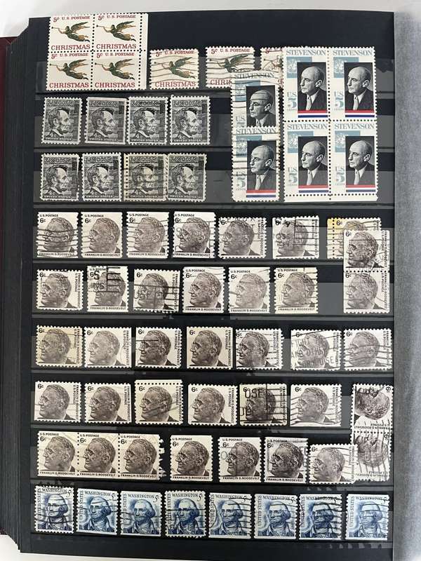 USA - 1960-1965 good selection of mint and used stamps, good value lot (8 photos)